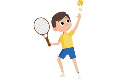 tenis pro děti, kluk, forehand
